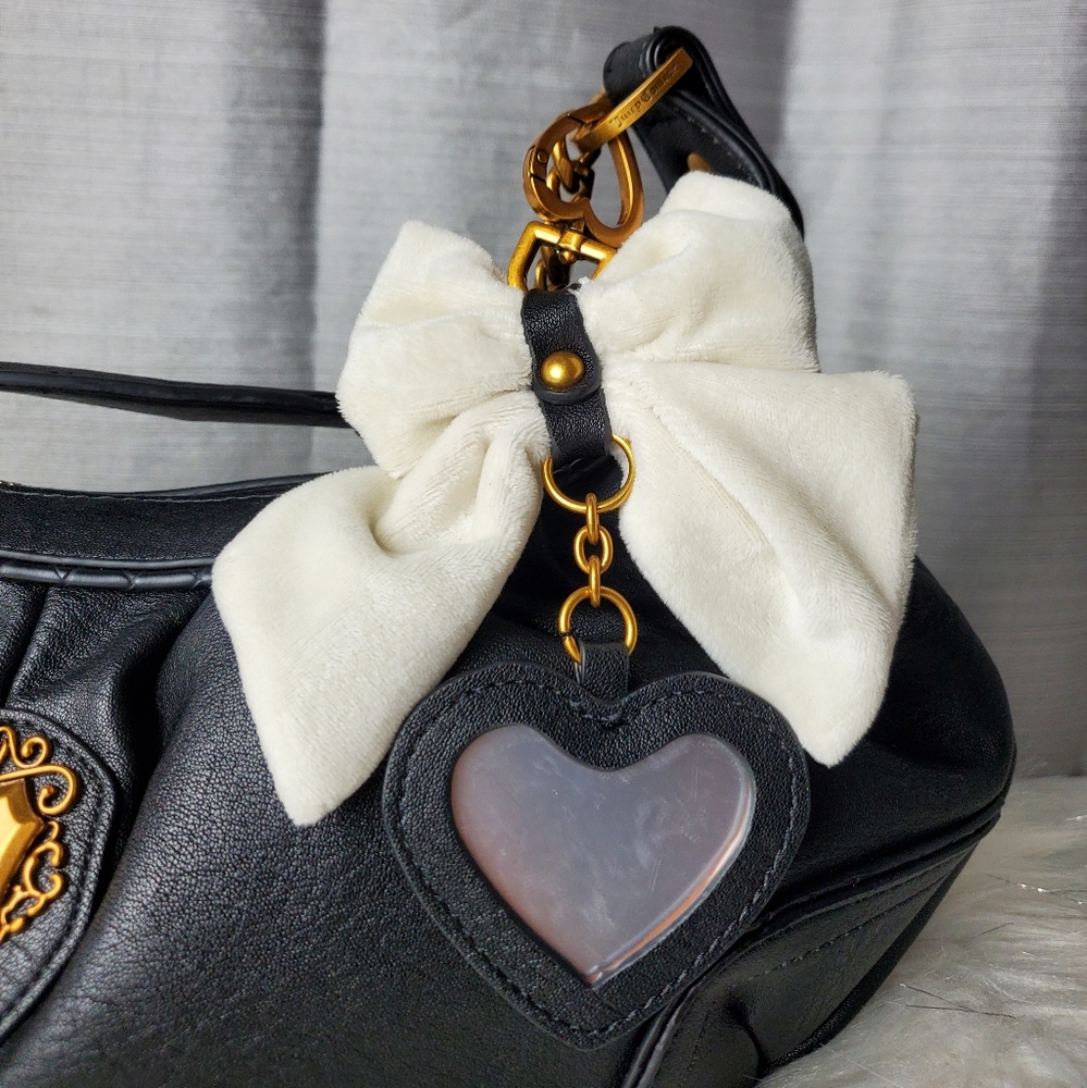 JUICY COUTURE Liquorice Black Juicy Romance Hobo Shoulder Bag - Picture 9 of 10